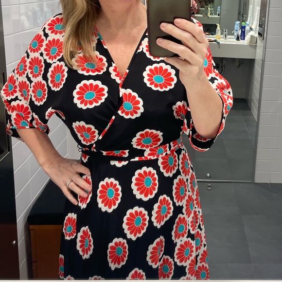 DVF Floral Wrap Dress - Picture 4 of 5